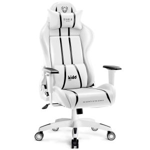 Fotel Gamingowy Dziecięcy Diablo X-One 2.0 – ergonomiczny, biały/czarny, przeznaczony dla dzieci