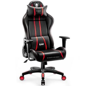 Fotel Gamingowy Dziecięcy Diablo X-One 2.0 – ergonomiczny, czarny/czerwony, komfortowy