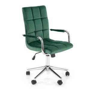 Fotel Obrotowy Gonzo 4 – ergonomiczny design, ciemny zielony kolor, wygodne siedzisko