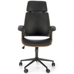 Fotel obrotowy Weber – elegancki design, orzech/czarny, stylowy i funkcjonalny