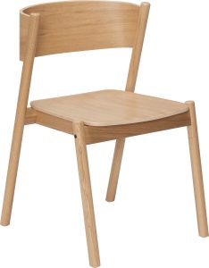 Krzesło Oblique naturalny dąb – elegancki design, ergonomiczne oparcie, trwały materiał