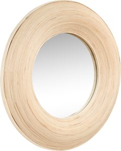 Lustro ścienne Blush 60 cm bambusowe – elegancki design, naturalny materiał, idealne do nowoczesnych wnętrz