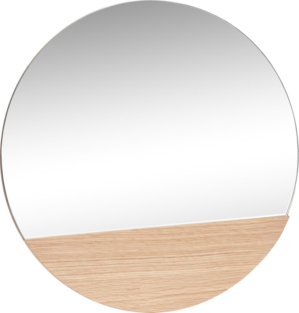 Lustro ścienne Crescent 50 cm – eleganckie, okrągłe lustro, styl nowoczesny, idealne do każdego wnętrza