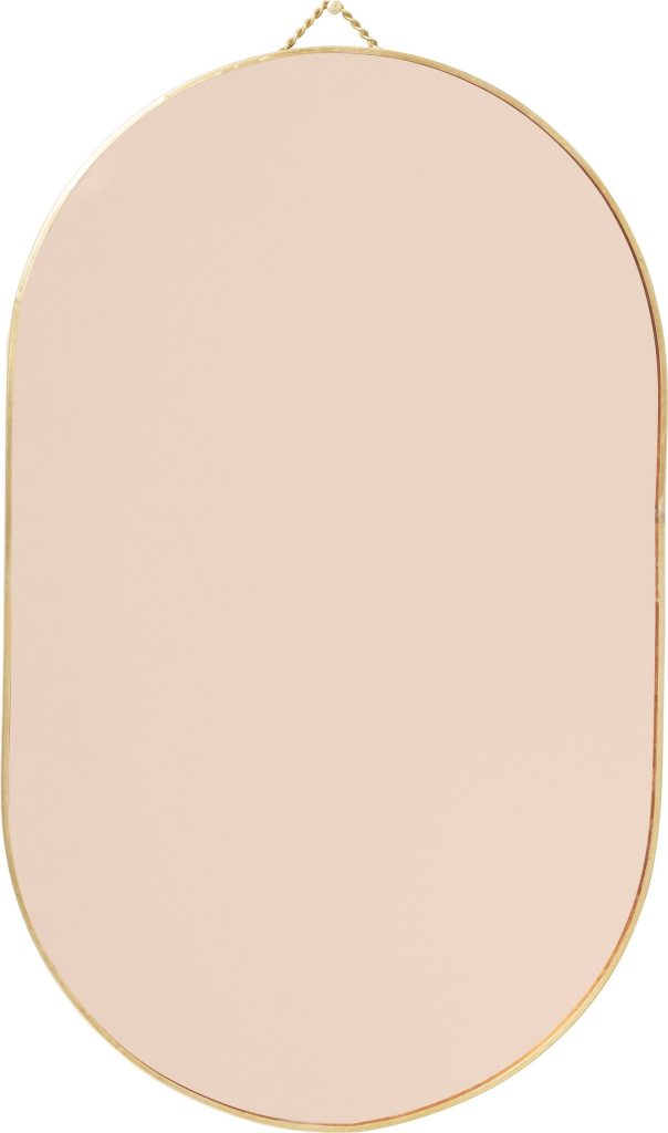 Lustro ścienne Hübsch 151107 – eleganckie, minimalistyczne, okrągłe, metalowe
