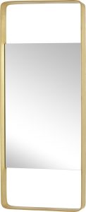 Lustro ścienne Hübsch prostokątne 76 cm złote – eleganckie wykończenie, nowoczesny design, idealne do każdego wnętrza