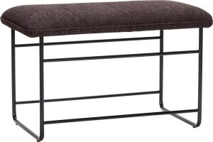 Stołek Hübsch prostokątny tapicerowany – elegancki design, uniwersalny kolor, wygodny materiał