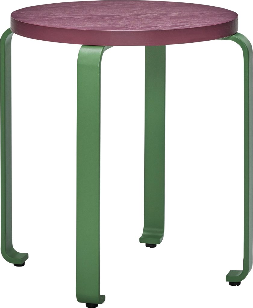 Stołek Smile burgundowy – nowoczesny design, wygoda, trwały materiał