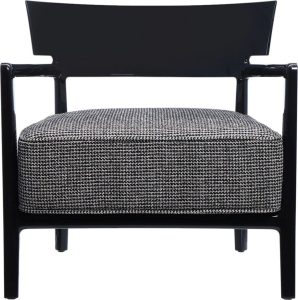 Fotel Cara wzorzysty czarny – elegancki design, wygodne siedzisko, nowoczesny styl