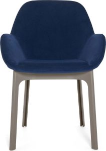 Fotel Clap Aquaclean granatowy z beżową ramą – elegancki design, funkcjonalność, materiał odporny na plamy