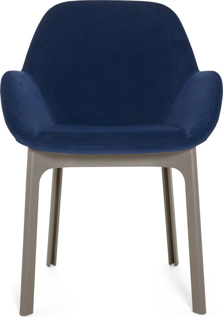 Fotel Clap Aquaclean granatowy z beżową ramą – elegancki design, funkcjonalność, materiał odporny na plamy