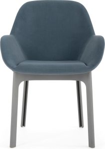 Fotel Clap Aquaclean szaroniebieski z szarą ramą – nowoczesny design, wygodny, łatwy w pielęgnacji