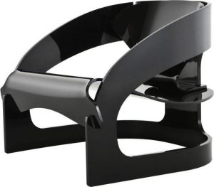 Fotel Joe Colombo nieprzeźroczysty czarny – nowoczesny design, ergonomiczne kształty, trwały materiał