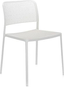 Krzesło Audrey biała rama białe siedzisko – nowoczesny design, wygodne siedzisko, elegancki wygląd