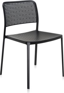 Krzesło Audrey czarna rama czarne siedzisko – elegancki design, wygodne siedzisko, uniwersalne zastosowanie