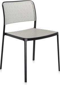 Krzesło Audrey czarna rama szare siedzisko – nowoczesny design, trwałe materiały, wygoda użytkowania