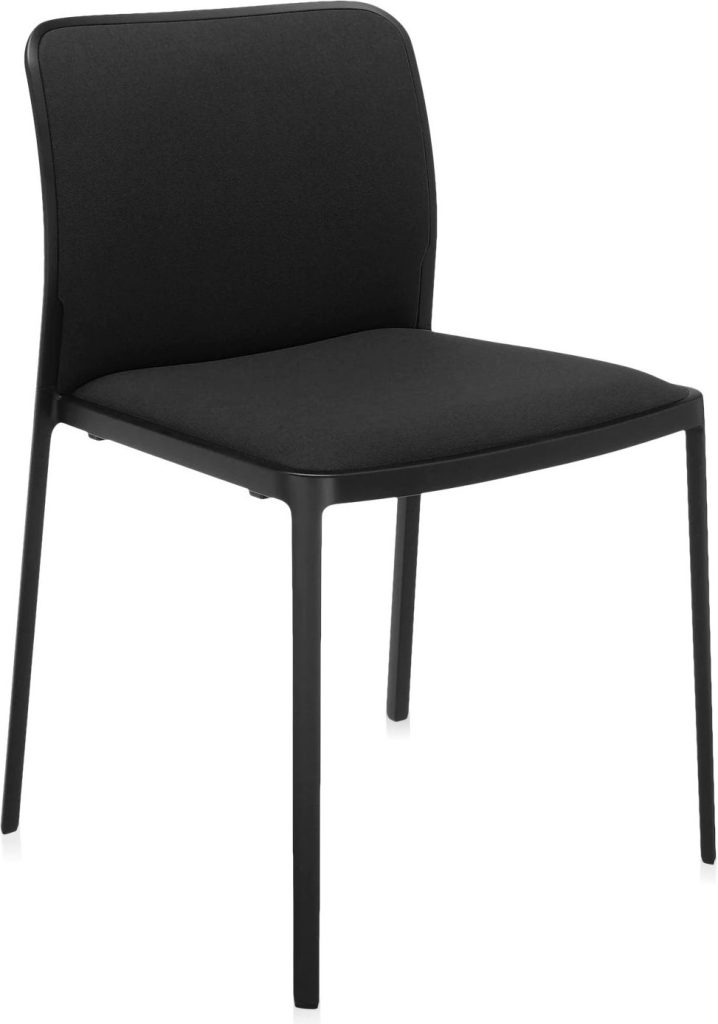 Krzesło Audrey Soft czarne z czarną ramą – elegancki design, wygodne siedzisko, nowoczesny styl