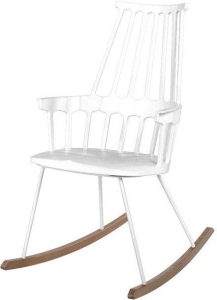 Krzesło bujane Comback białe – nowoczesny design, wygodna forma, trwały materiał