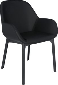 Krzesło Clap Eco Leather czarne z czarną ramą – nowoczesny design, wygodne siedzisko, ekologiczny materiał
