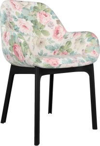 Krzesło Clap Flowers Chelsea czarne – elegancki design, komfortowe siedzisko, idealne do nowoczesnych wnętrz
