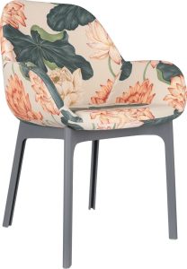 Krzesło Clap Flowers Kew szare – elegancki design, wygodne siedzisko, nowoczesny styl