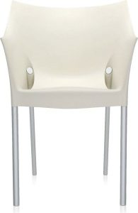Krzesło Dr. No białożółte – nowoczesny design, wygodne siedzisko, trwałe materiały