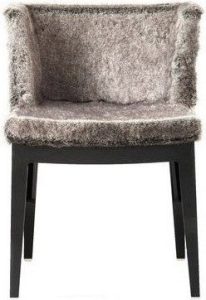 Krzesło Mademoiselle Kravitz futro pyton czarny korpus – elegancki design, luksusowe materiały, nowoczesny styl
