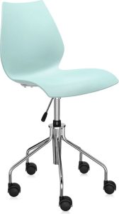Krzesło na kółkach Maui Swivel jasnoniebieskie – obrotowe, ergonomiczne, stylowe