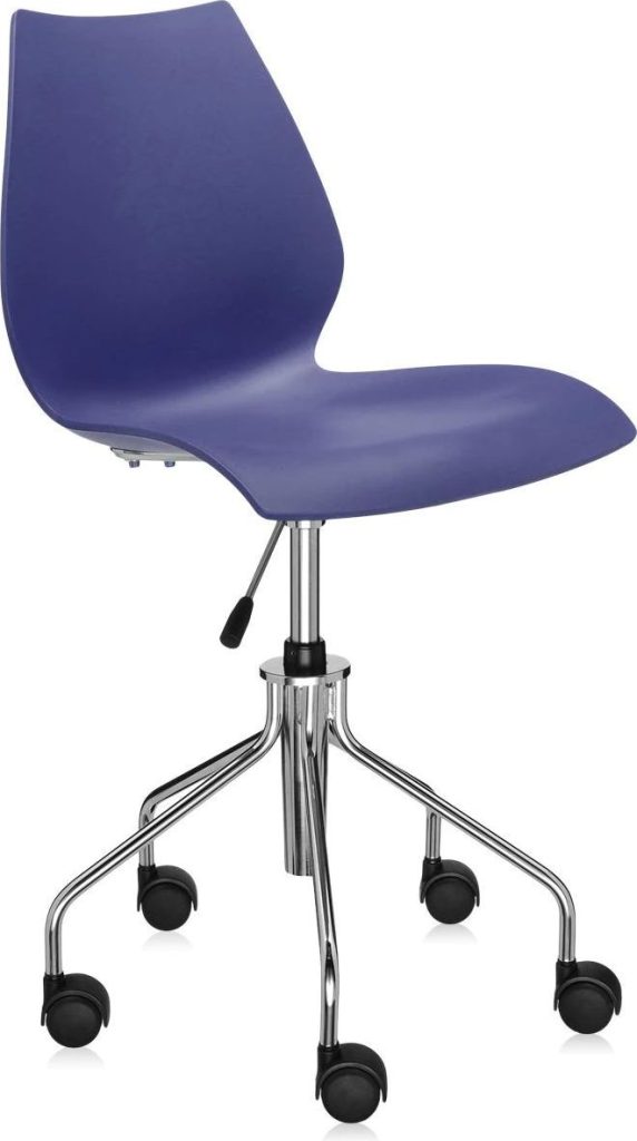 Krzesło na kółkach Maui Swivel – ergonomiczne, obrotowe, niebieskie, idealne do biura