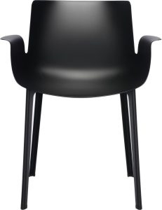 Krzesło Piuma czarne – elegancki design, wygodny, nowoczesny styl, materiał tapicerski