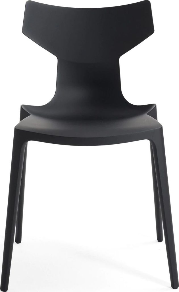 Krzesło Re-Chair czarne – elegancki design, ergonomiczny kształt, nowoczesny materiał