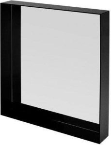 Lustro Only Me kwadratowe nieprzeźroczyste czarne – elegancki design, uniwersalny kolor, doskonałe do każdego wnętrza