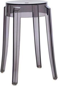 Stołek Charles przydymiony – elegancki design, komfort, materiał wytrzymały