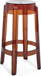 Stołek kuchenny Charles bursztynowy – elegancki design, wygoda, wysoka jakość, idealny do kuchni