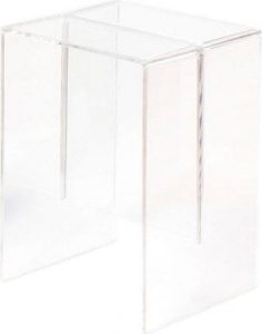 Stołek łazienkowy Max-Beam kryształowy – elegancki design, przezroczysty materiał, uniwersalne zastosowanie
