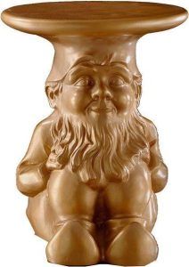 Stołek-stolik Gnomes Napoleon złoty – elegancki design, wielofunkcyjny, nowoczesny styl, metal