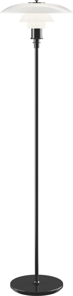 Lampa podłogowa PH 33 cm czarna ze szklanym kloszem – elegancki design, praktyczne zastosowanie, materiał: szkło, kolor: czarny