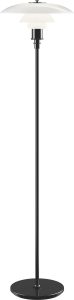 Lampa podłogowa PH 33 cm czarna ze szklanym kloszem – elegancki design, praktyczne zastosowanie, materiał: szkło, kolor: czarny