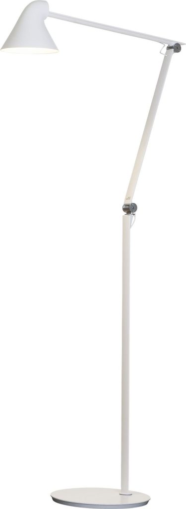 Lampa stojąca NJP LED 2700 K biała – nowoczesny design, energooszczędna, elegancka
