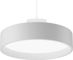 Lampa wisząca Circle Suspended LED 45,6 cm przezroczysta biała – nowoczesny design, energooszczędne oświetlenie