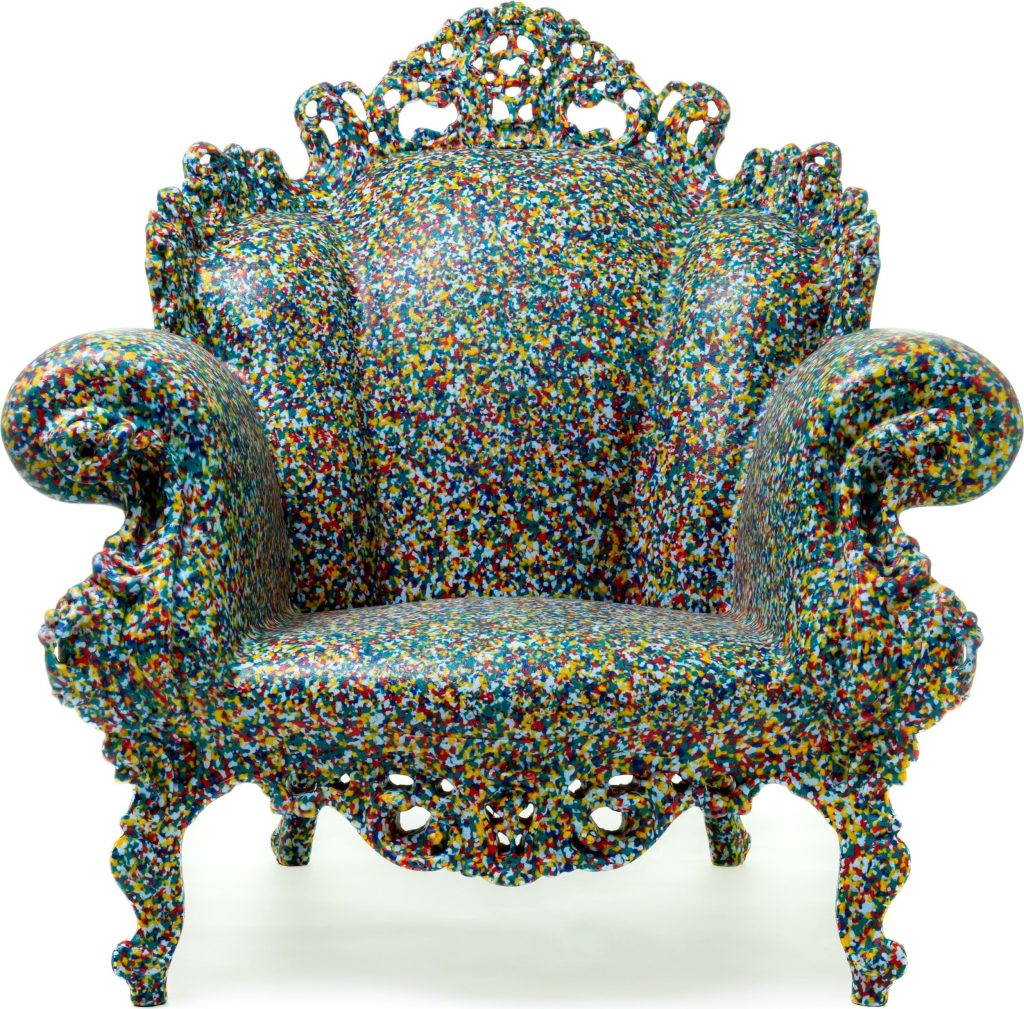 Fotel Magis Proust multicolour – designerski fotel w stylu postmodernistycznym, wielokolorowy, z tworzywa sztucznego