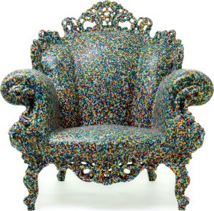Fotel Magis Proust multicolour – designerski fotel w stylu postmodernistycznym, wielokolorowy, z tworzywa sztucznego