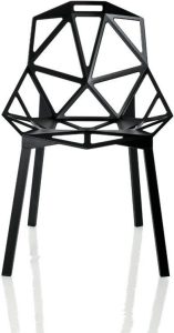 Krzesło Chair_One czarne z czarnymi anodyzowanymi nogami – nowoczesny design, trwały materiał, uniwersalne zastosowanie