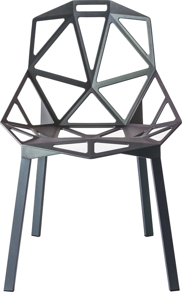 Krzesło Chair_One szarozielone – nowoczesny design, wygodne siedzisko, idealne do wnętrz.