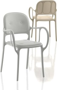 Krzesło Mila tapicerowane białe – stylowy design, komfortowe siedzisko, idealne do salonu