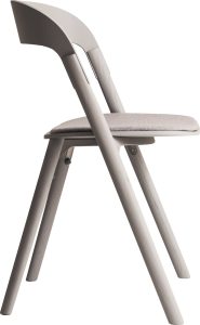 Krzesło Pila z poduszką szare – nowoczesny design, wygoda, komfort, materiał tapicerowany