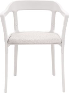 Krzesło Steelwood tapicerowane białe – elegancki design, komfort, trwałość