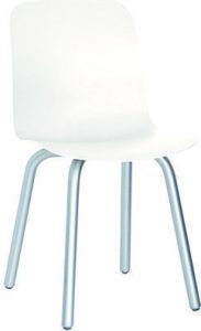 Krzesło Substance aluminium białe – nowoczesny design, lekka konstrukcja, uniwersalne zastosowanie