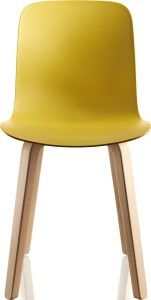 Krzesło Substance jesion musztardowe – elegancki design, wygodne siedzisko, nowoczesny styl
