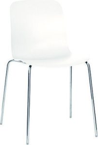 Krzesło Substance stal chromowana białe – nowoczesny design, wygodne siedzisko, trwałe materiały