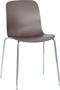 Krzesło Substance stal chromowana szarobeżowe – eleganckie, nowoczesne, wygodne